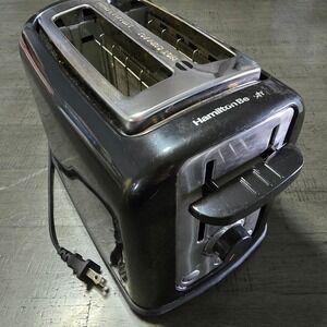 Hamilton Beach 2 Slice Toaster Black Chrome Bagel Defrost Settings 22633